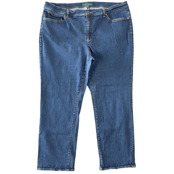LRL Ralph Lauren Jeans Womens Size 20W Classic Straight Work Capsule Minimal - Picture 1 of 16